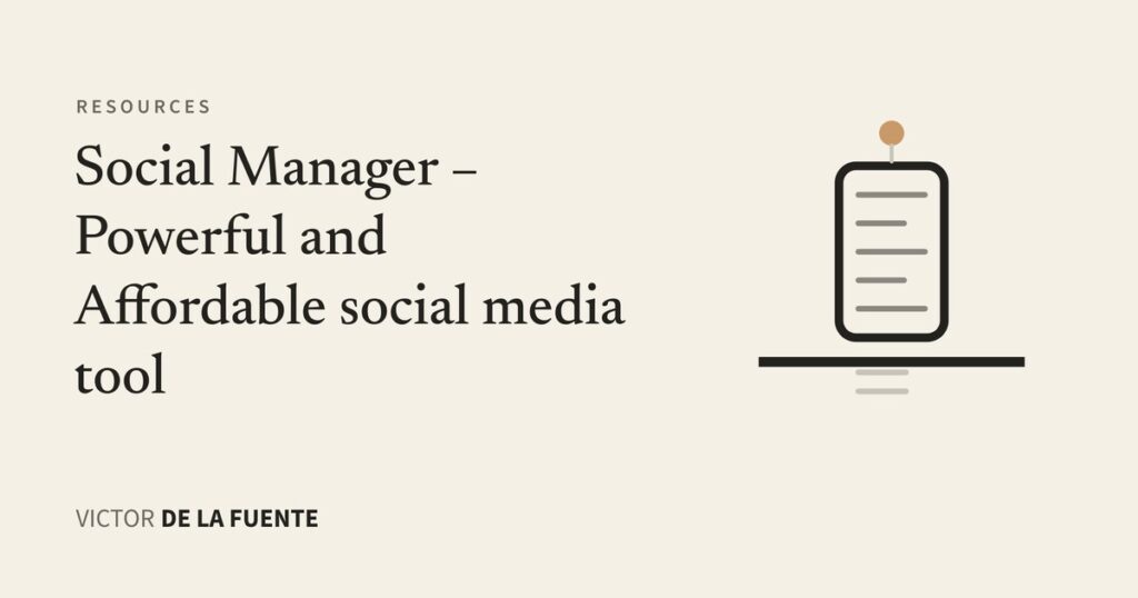 Social Manager dashboard for social media teams