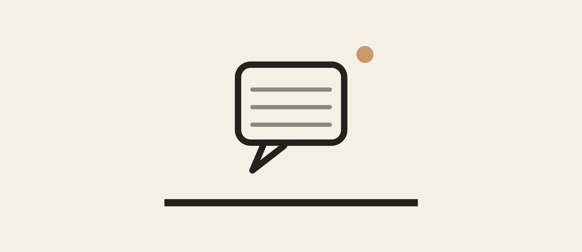 Escribir con IA: un bocadillo de texto con tres líneas idénticas