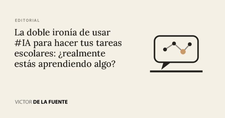 La doble ironía de usar #IA para hacer tus tareas escolares: ¿realmente estás aprendiendo algo?