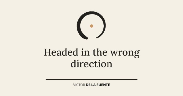 Headed in the wrong direction