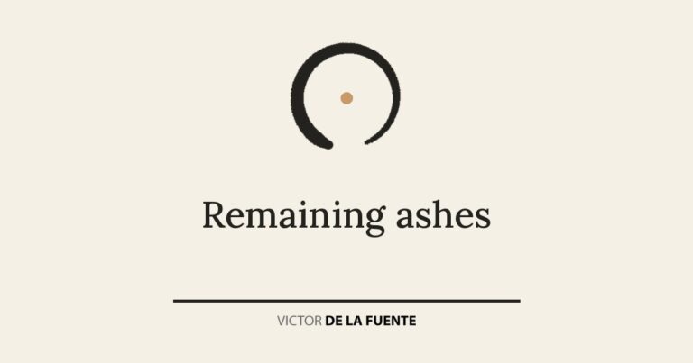 Remaining ashes